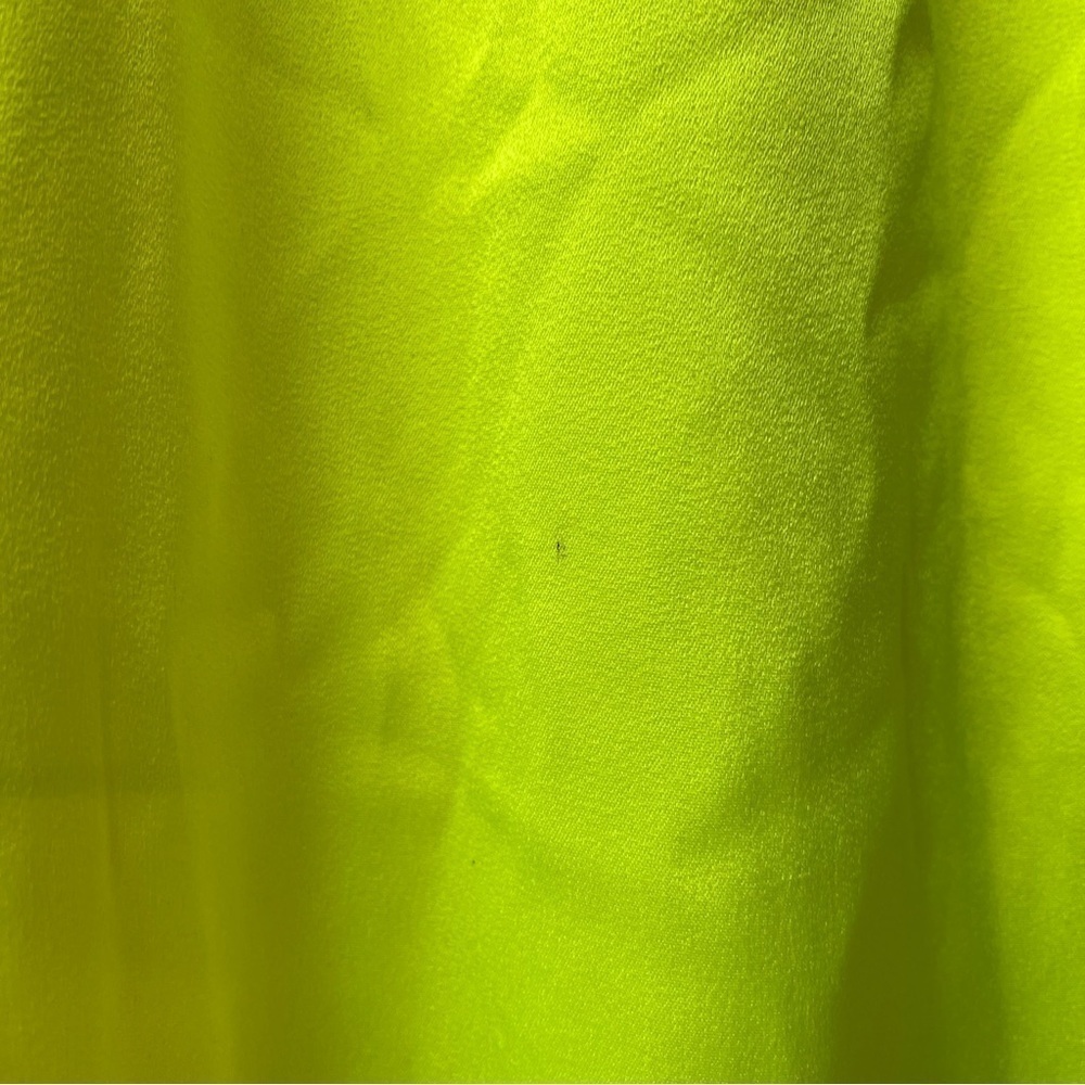 Alice + Olivia Eliza Neon Yellow Slip Dress – Silky Y2K Wedding Guest Party - Picture 13 of 16